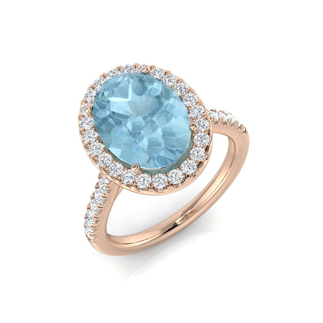 Oval Aquamarine Ring