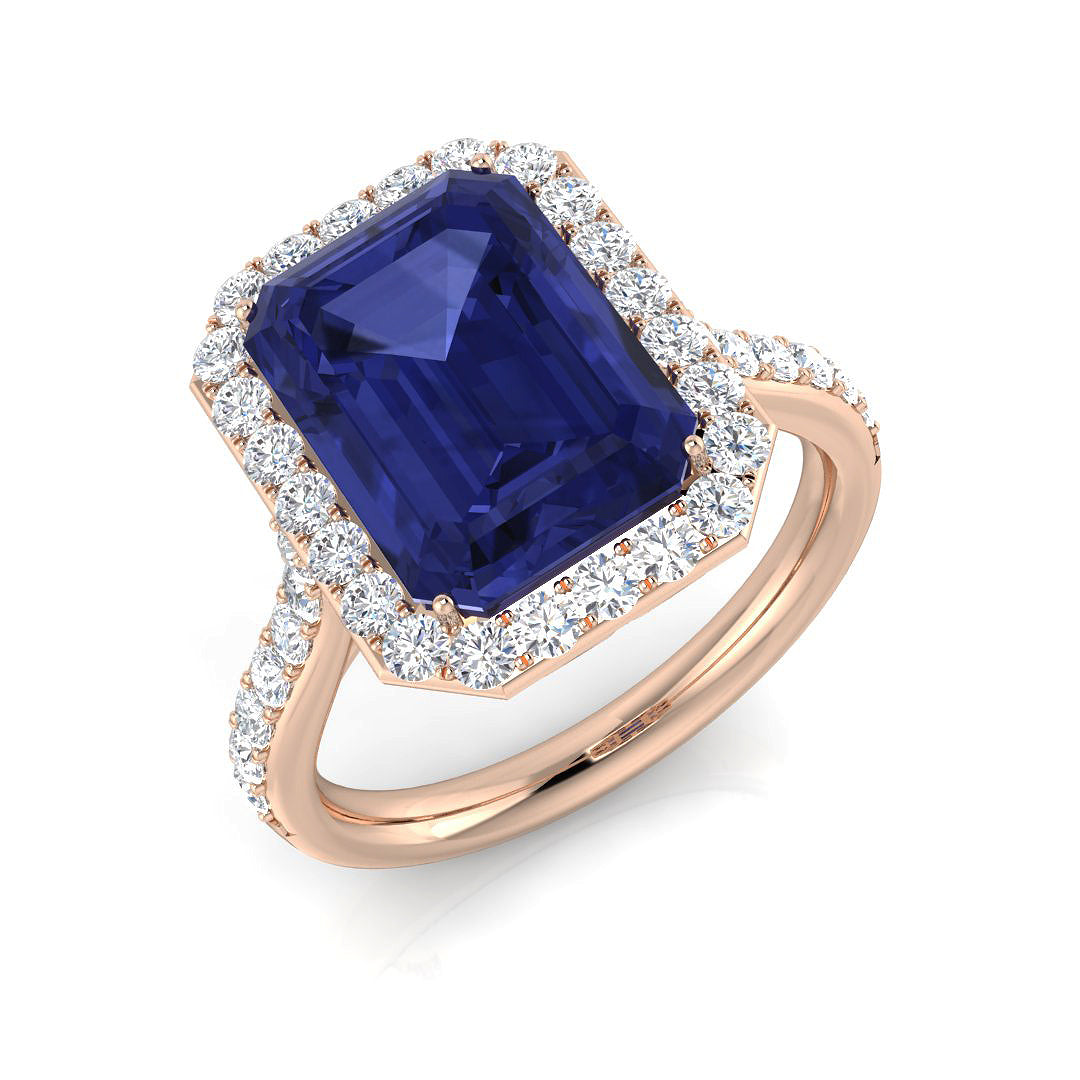 Emerald Cut Tanzanite Ring