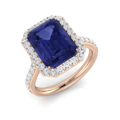 Emerald Cut Tanzanite Ring