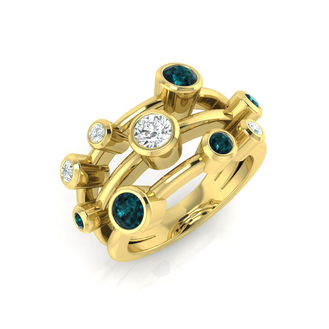 Round Gemstone Ring