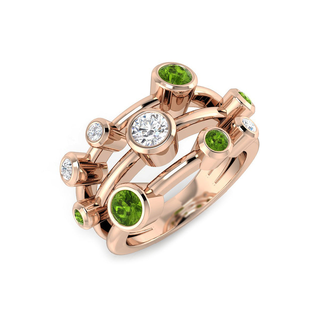 Round Gemstone Ring