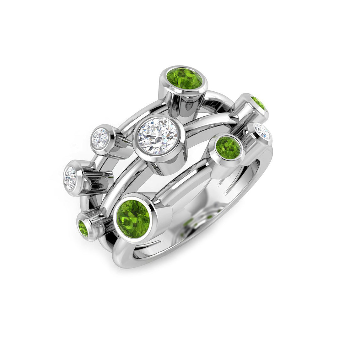 Round Gemstone Ring