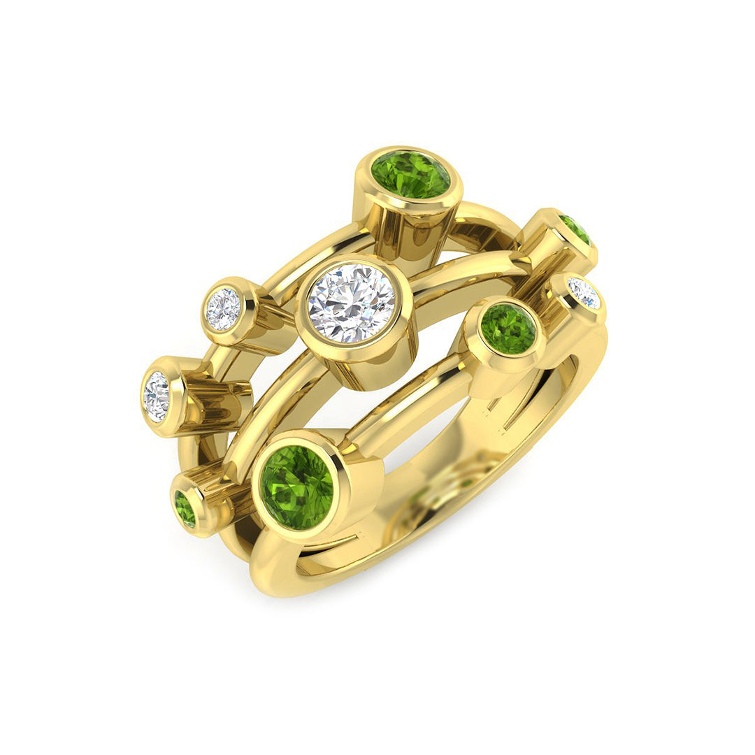 Round Gemstone Ring