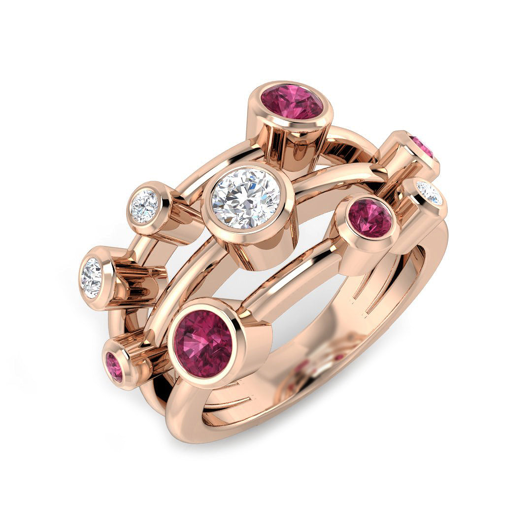 Round Gemstone Ring