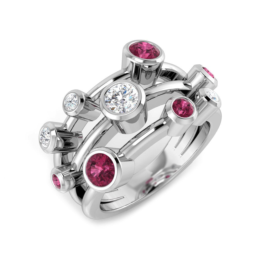 Round Gemstone Ring