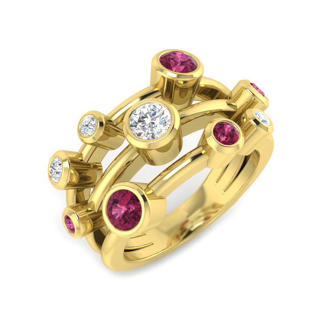 Round Gemstone Ring
