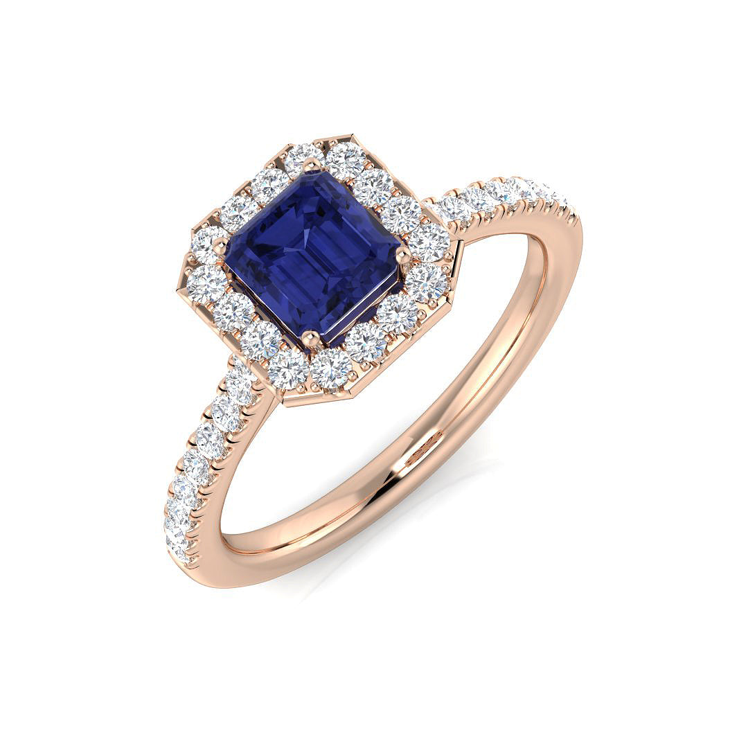 Radiant Multi Sapphire Ring