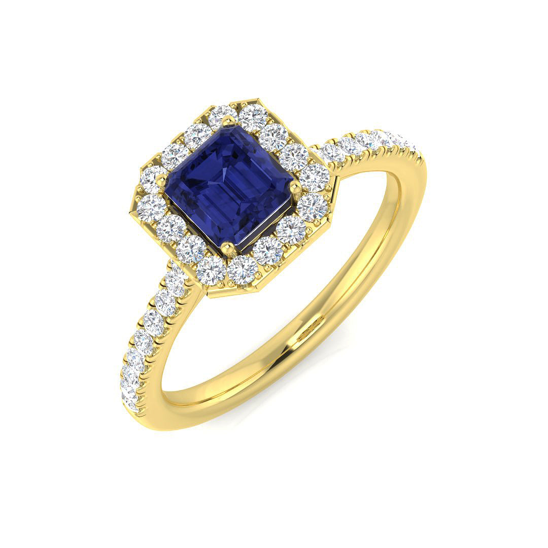 Radiant Multi Sapphire Ring