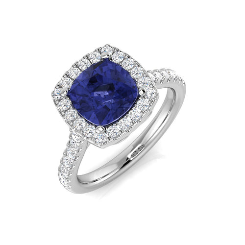 Cushion Tanzanite Ring