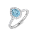 Pear Aquamarine Ring