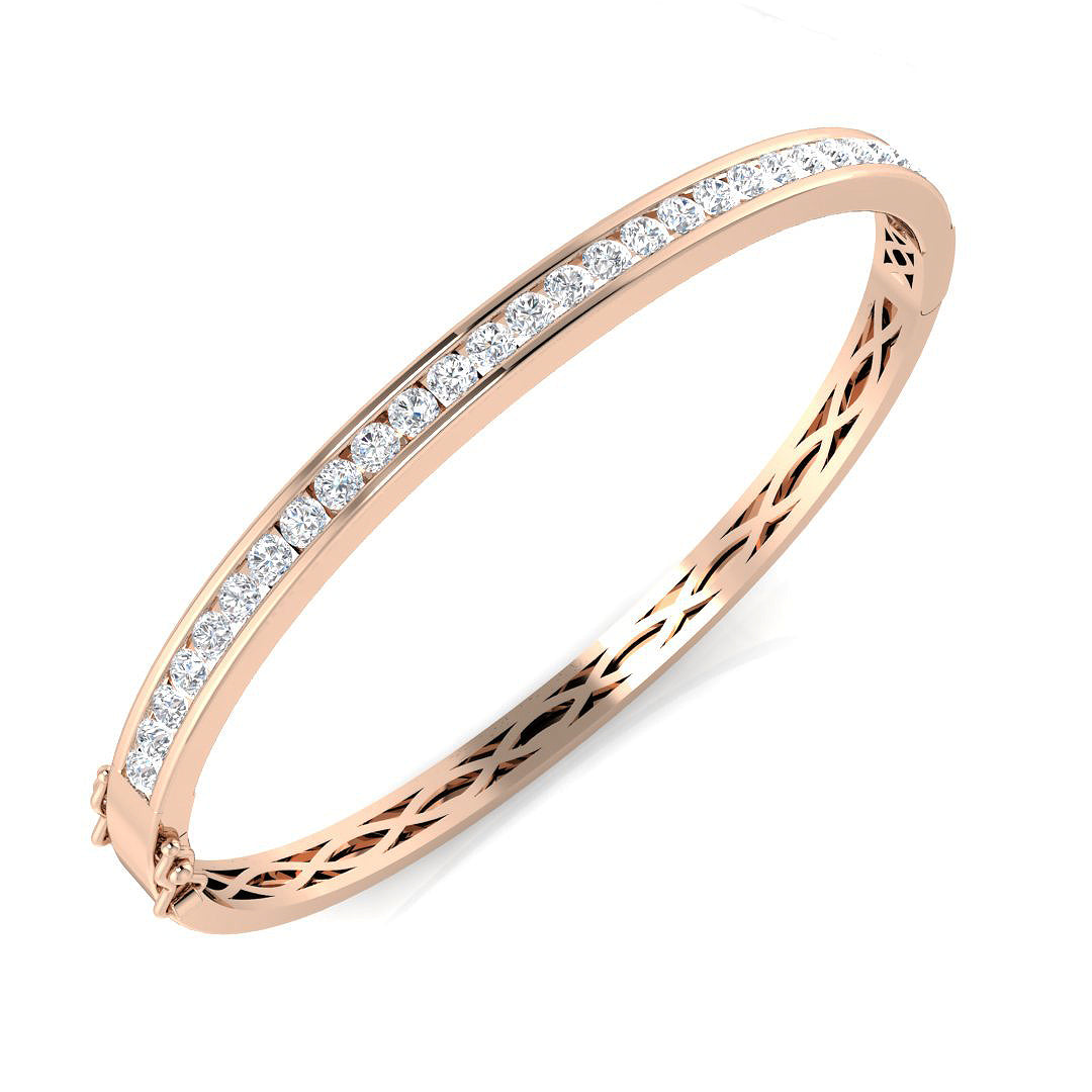 Round Diamond Bangle