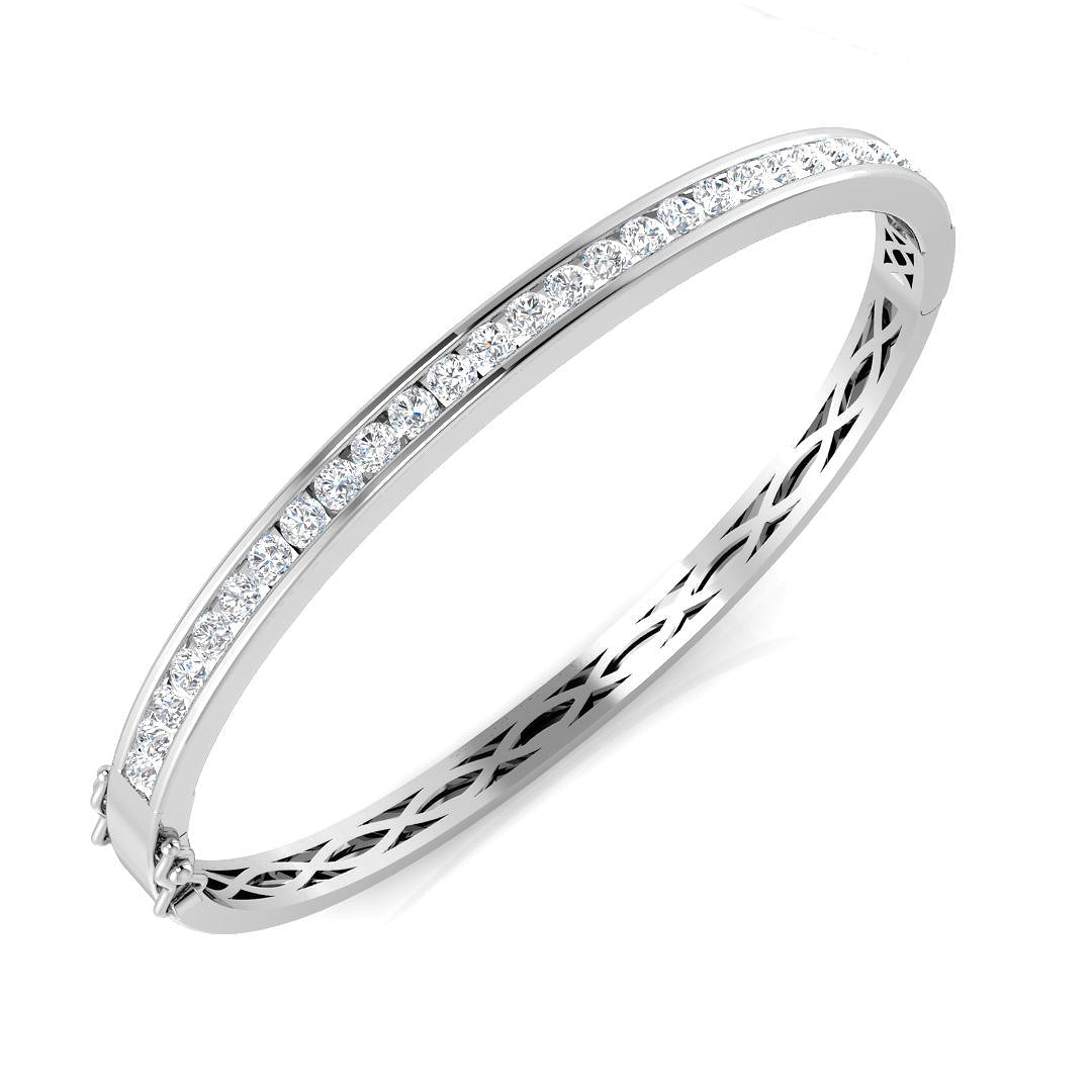 Round Diamond Bangle