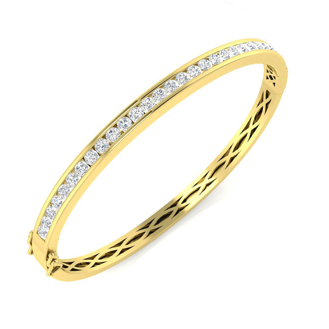 Round Diamond Bangle