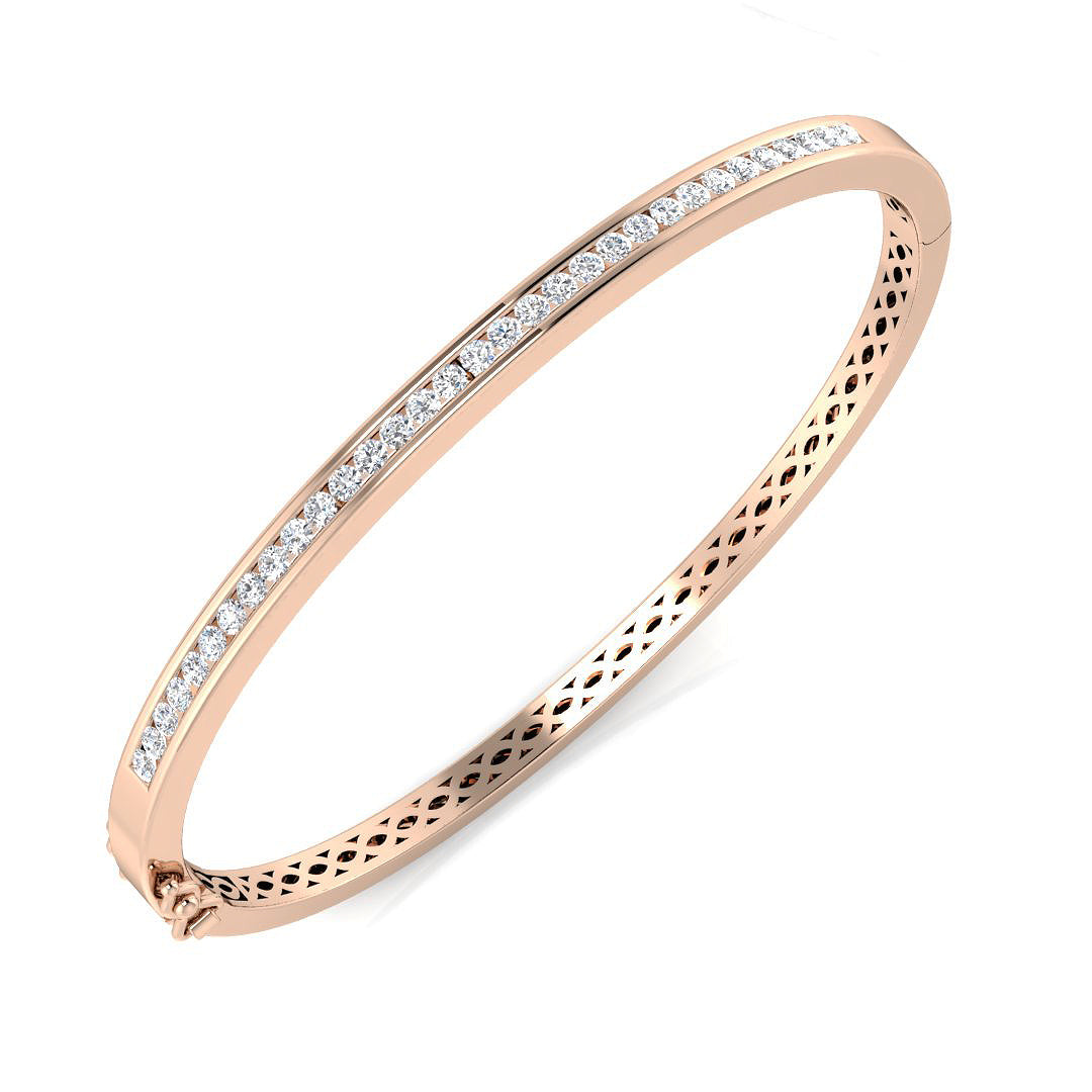Round Diamond Bangle