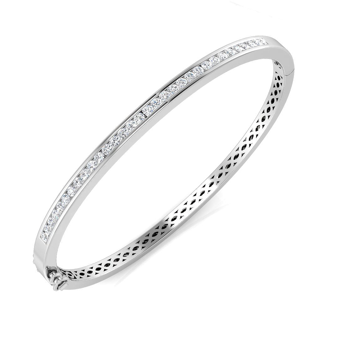 Round Diamond Bangle
