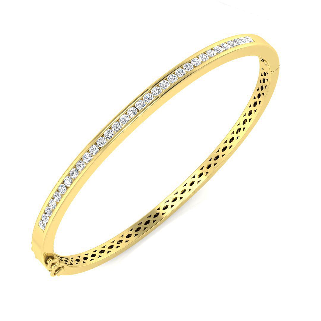 Round Diamond Bangle