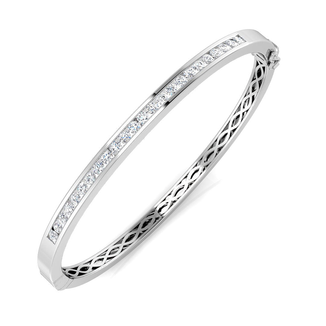 Round Diamond Bangle