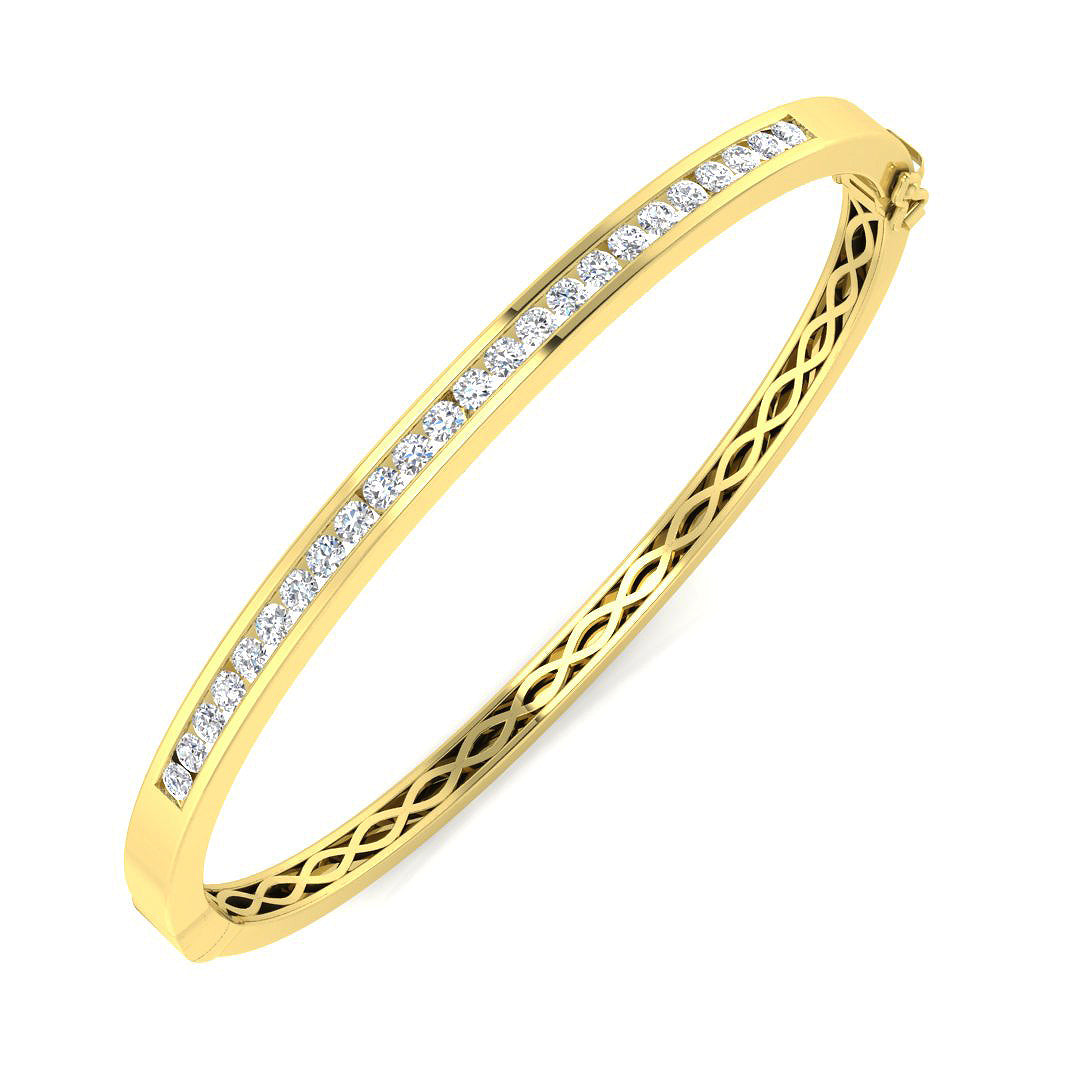 Round Diamond Bangle
