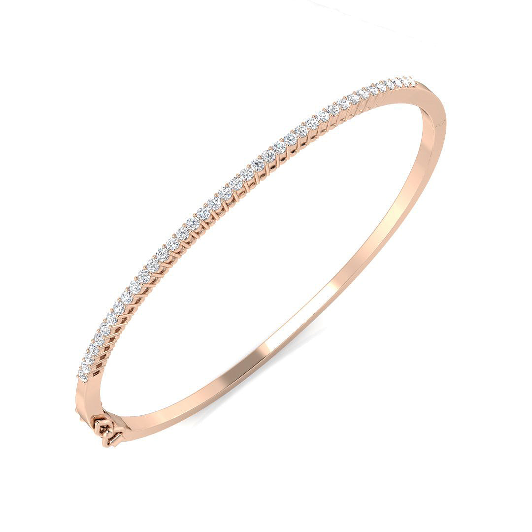 Round Diamond Bangle