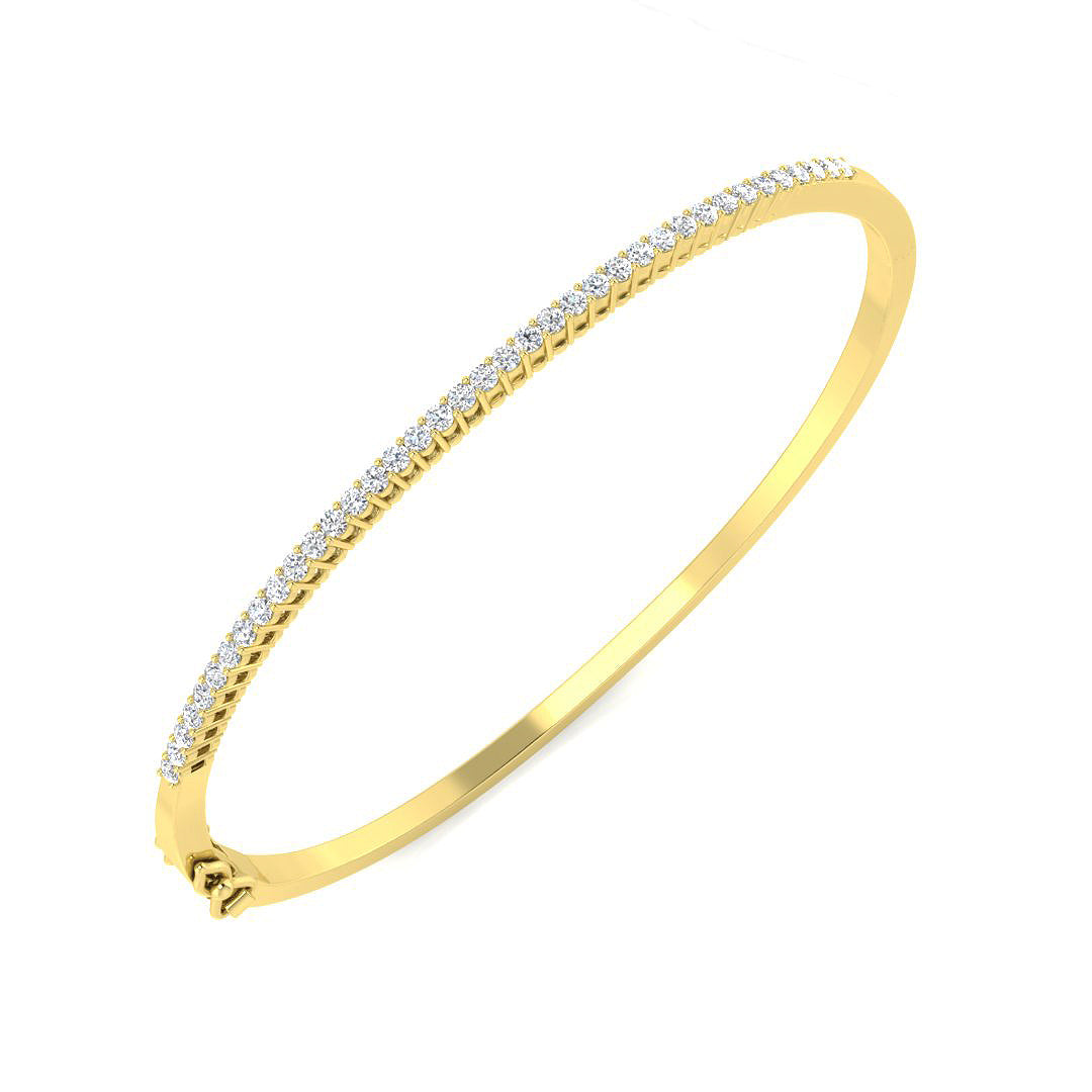 Round Diamond Bangle