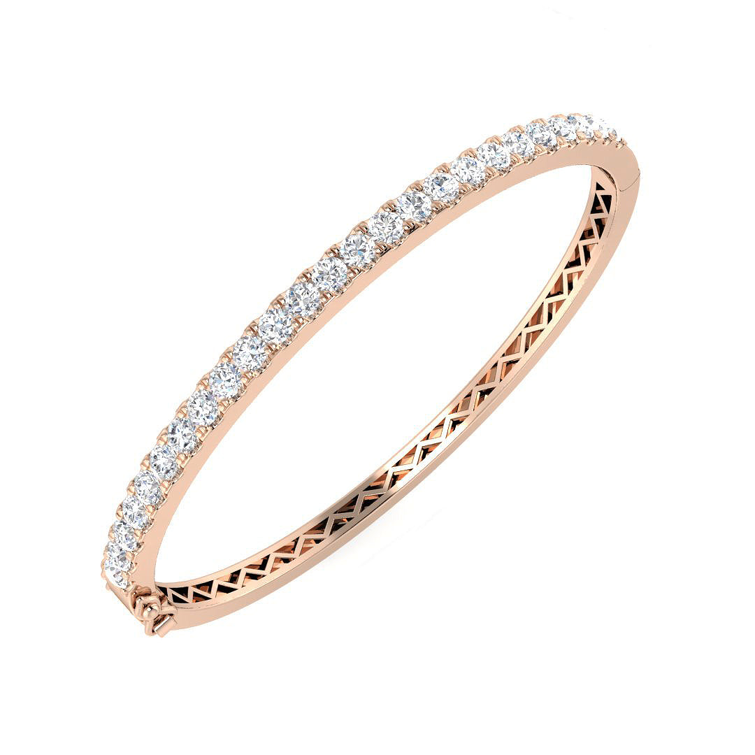 Round Diamond Bangle