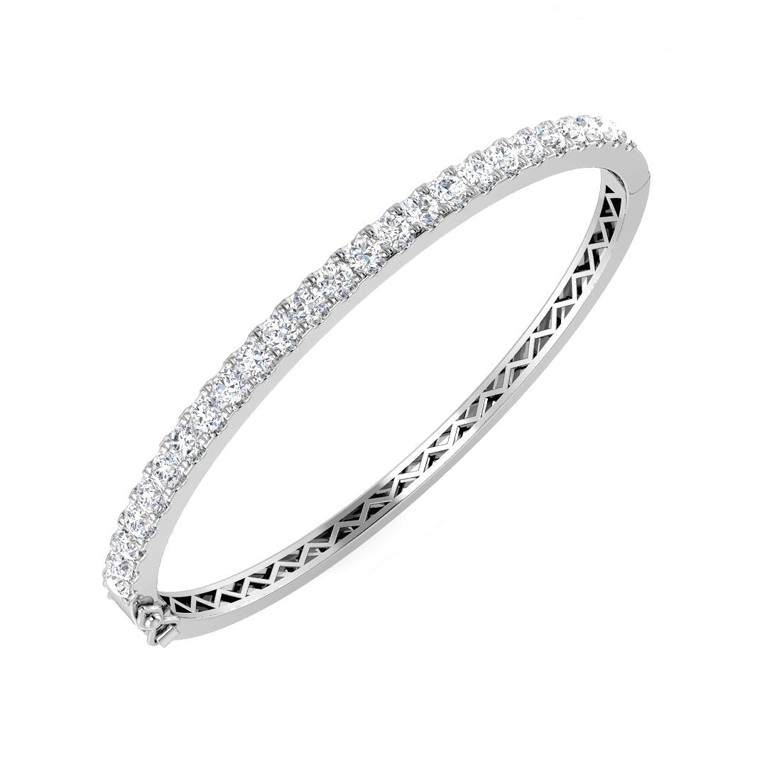 Round Diamond Bangle