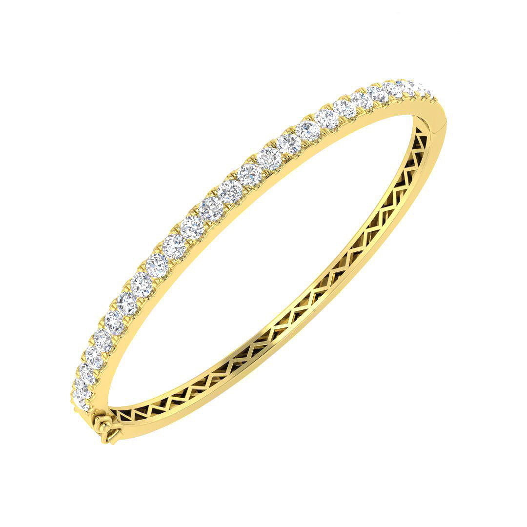 Round Diamond Bangle