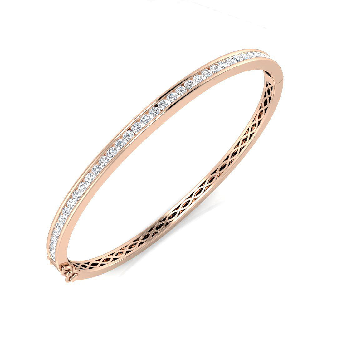 Round Diamond Bangle