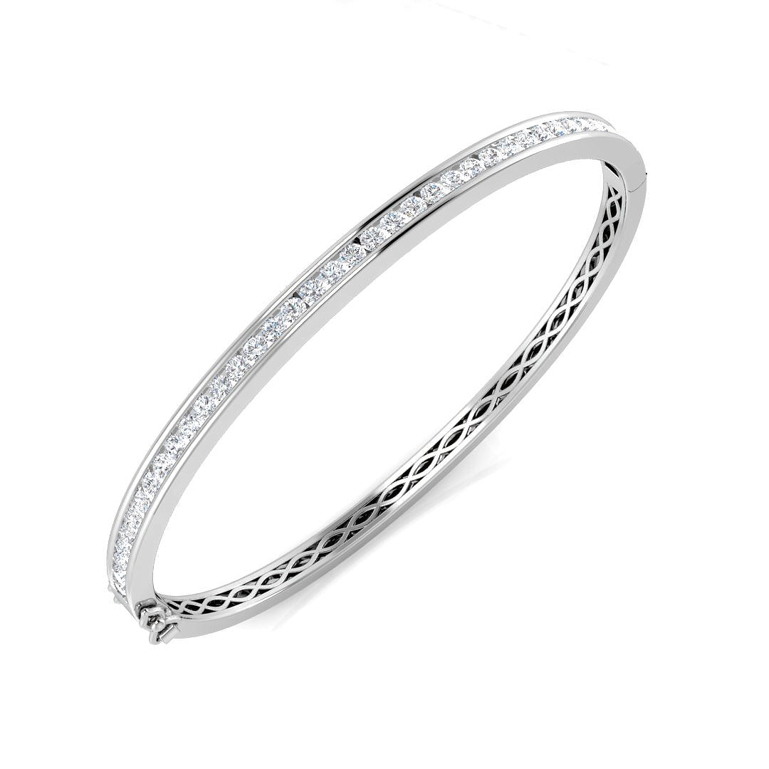 Round Diamond Bangle