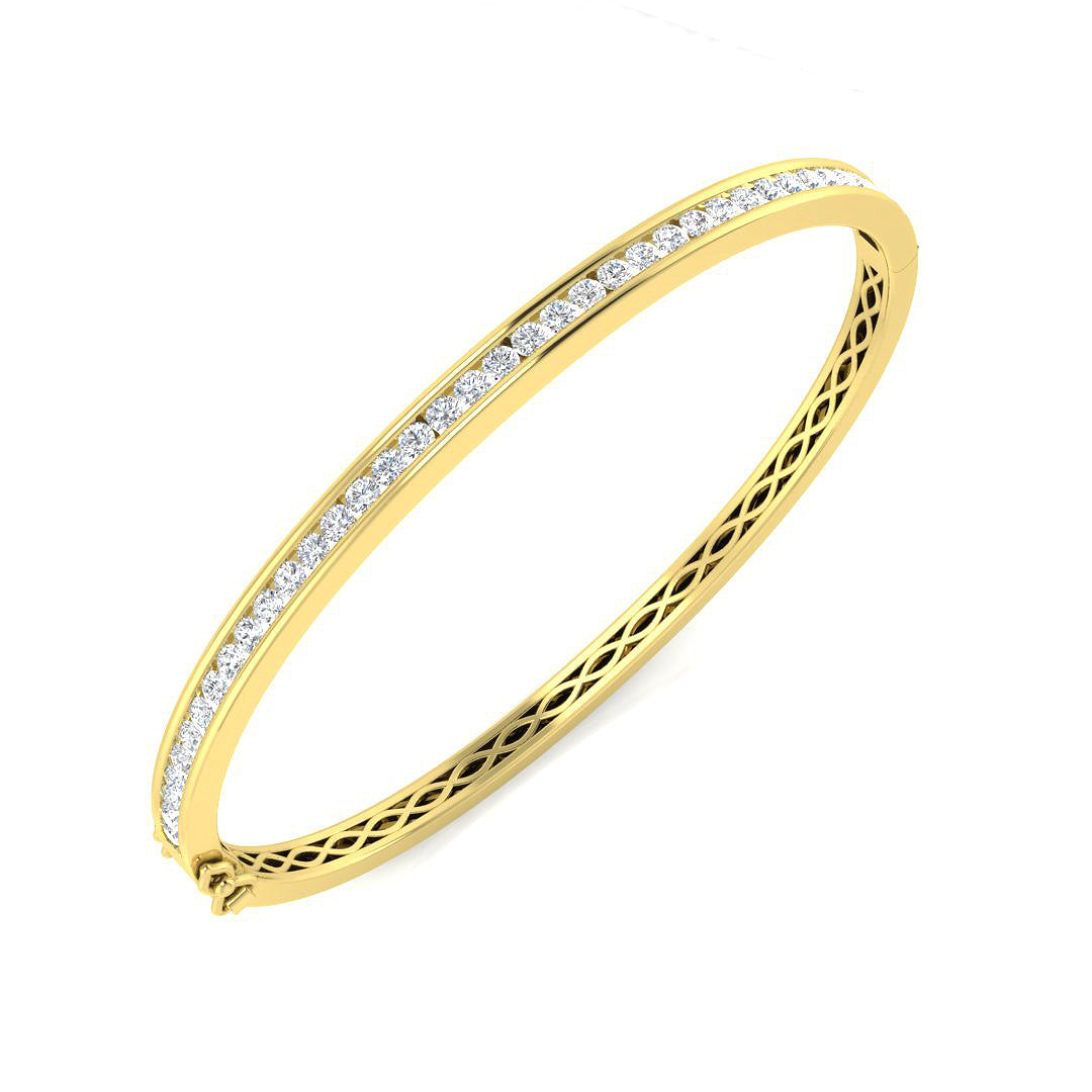 Round Diamond Bangle