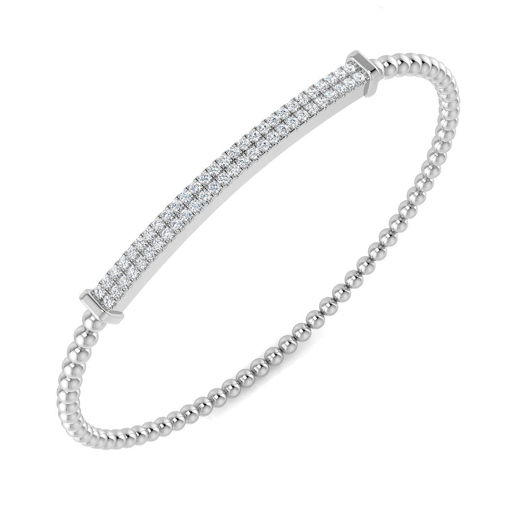 Round Diamond Bangle