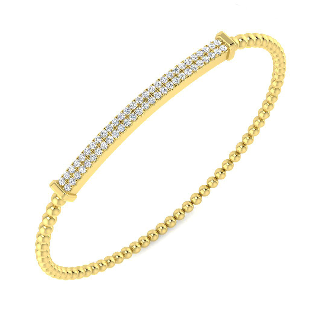 Round Diamond Bangle