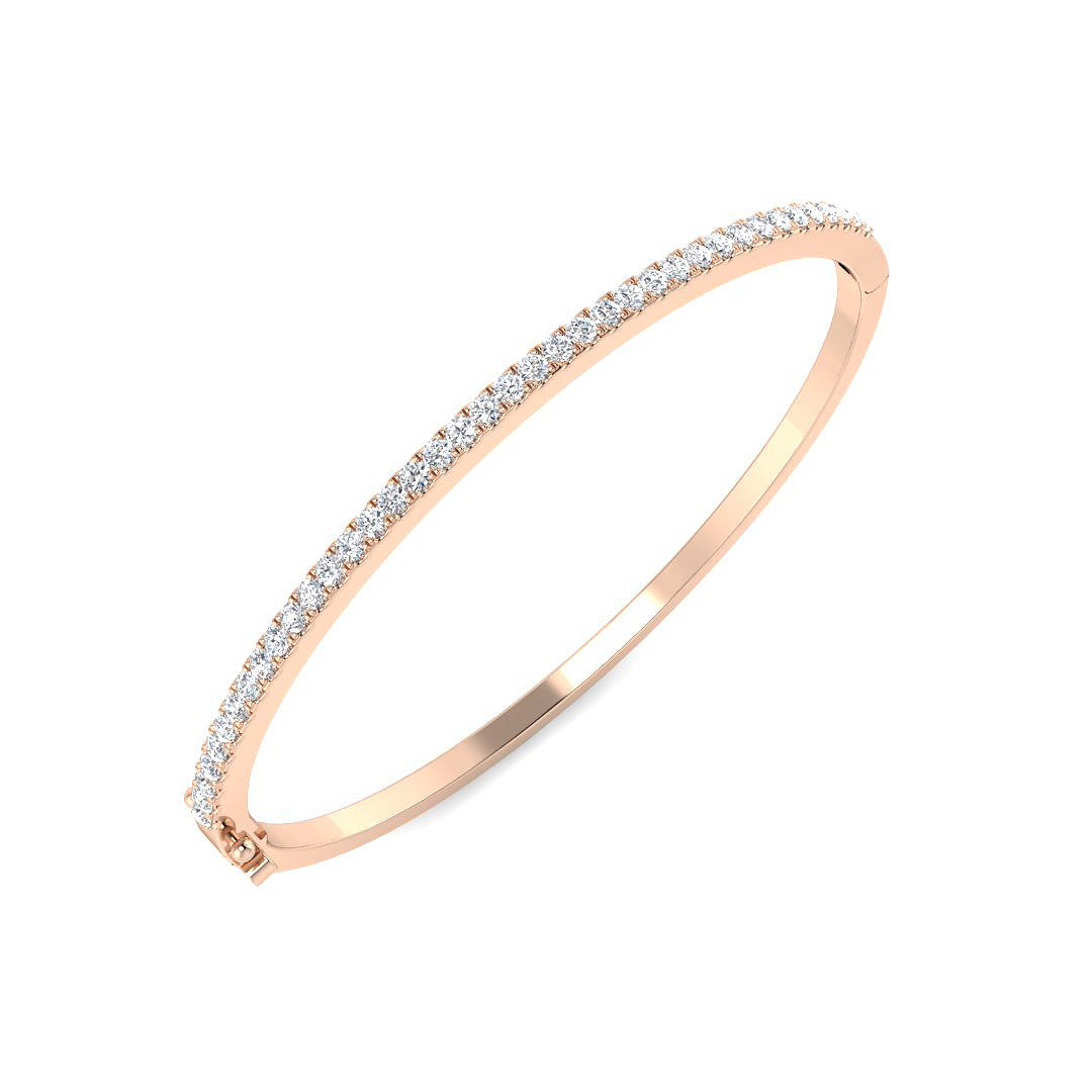 Round Diamond Bangle