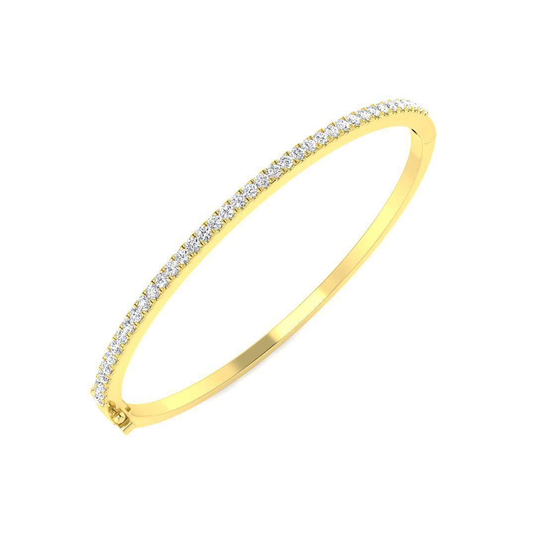 Round Diamond Bangle