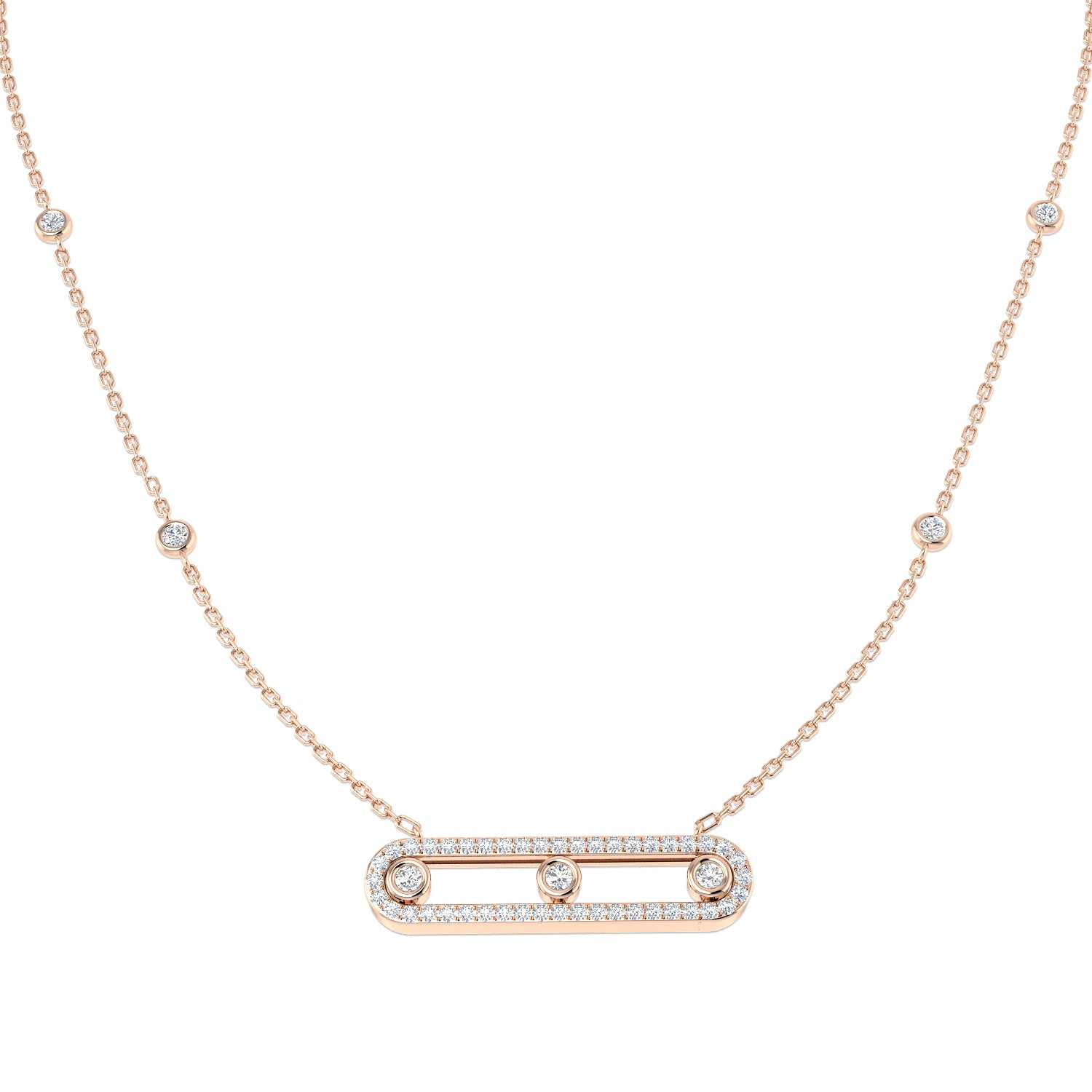 Round Diamond Necklace