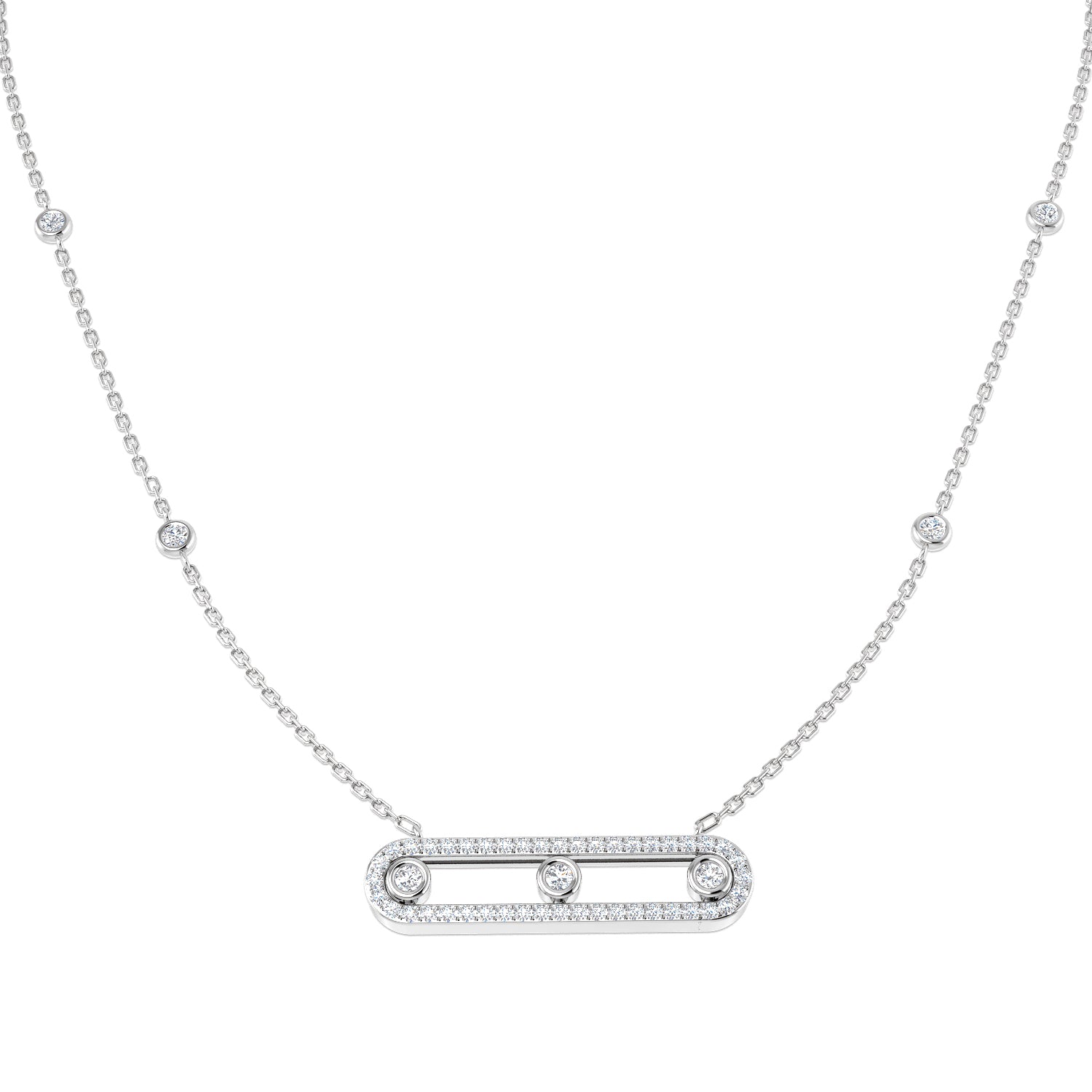 Round Diamond Necklace