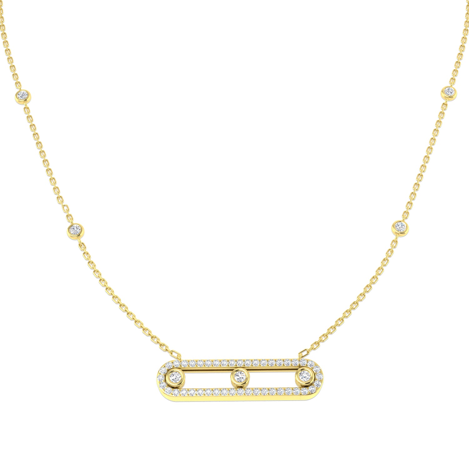 Round Diamond Necklace
